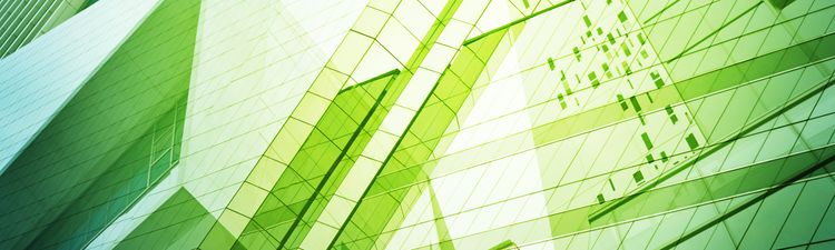 Glass of modern tower for business background