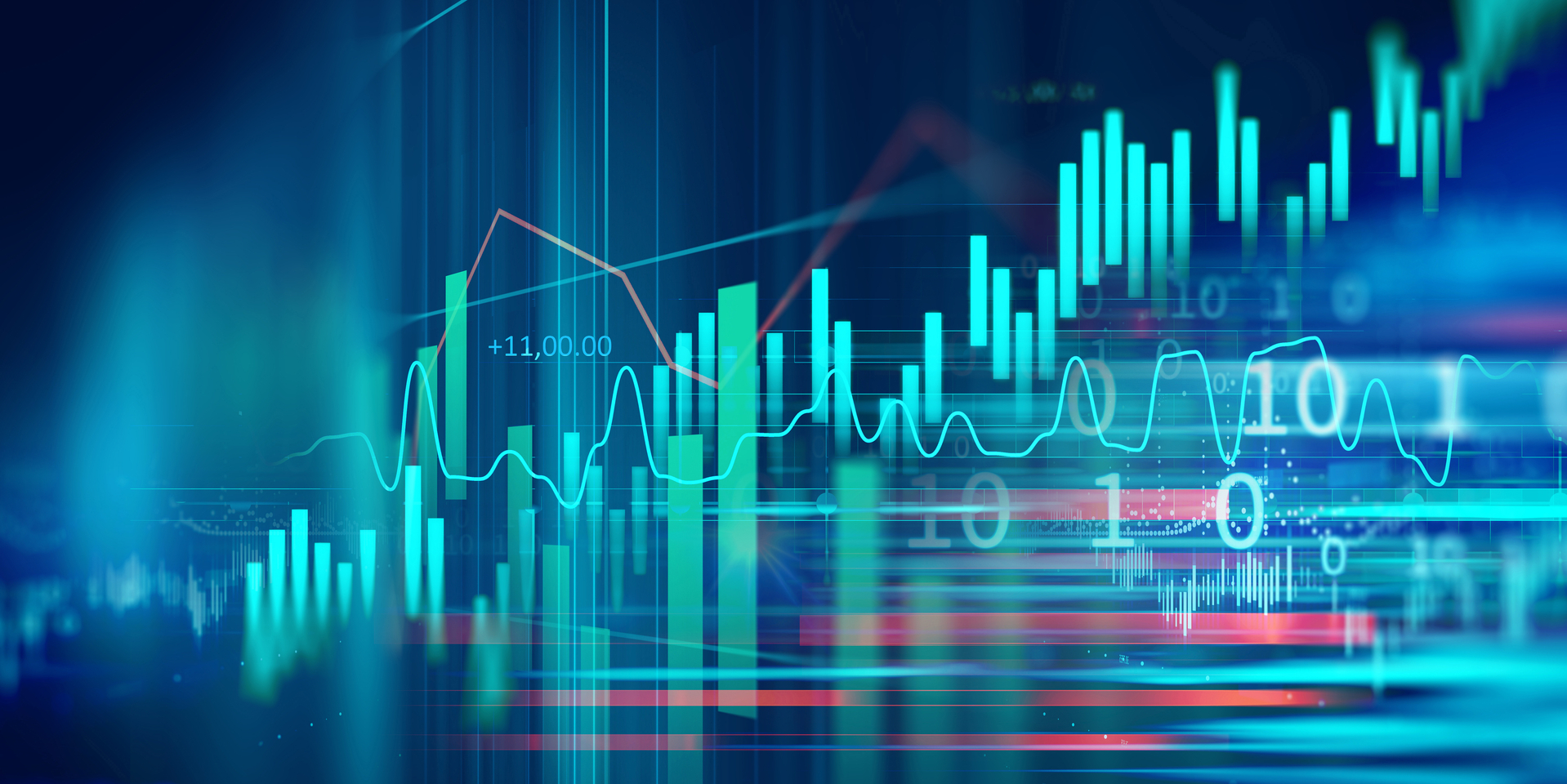 financial stock market graph illustration ,concept of business investment and stock future 
trading.