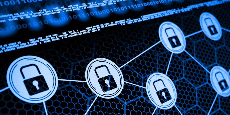 Digital concept which shows abstract network and concept of security optimization and internet technology