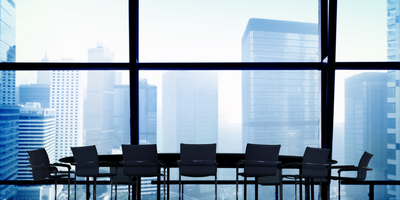 Silhouette of Meeting Table in the Office