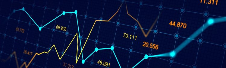 Stock market or forex trading graph in graphic concept suitable for financial investment or Economic trends business idea and all art work design. Abstract finance background