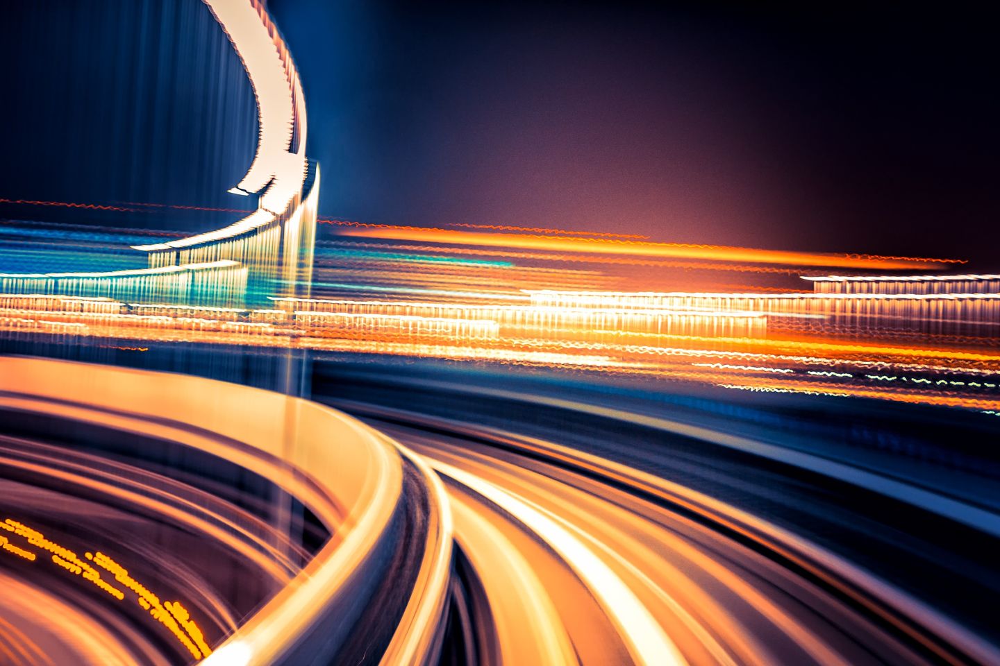 abstract motion-blurred view
