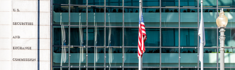 Medim angle of the United States Securities and Exchange Commission (SEC) headquarters.