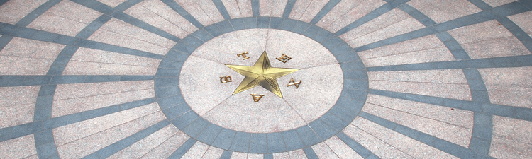 Rotunda floor at the Texas State Capitol building in Austin, Texas.