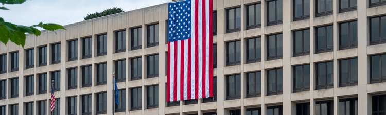 Washington DC, June 14, 2025:  The Frances Perkins Building is the Washington, D.C. headquarters of the United States Department of Labor. It is located at 200 Constitution Avenue NW.