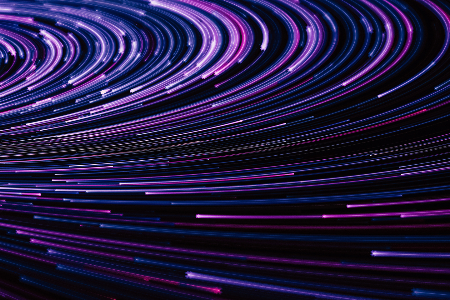 Internet telecommunications network bokeh light lines