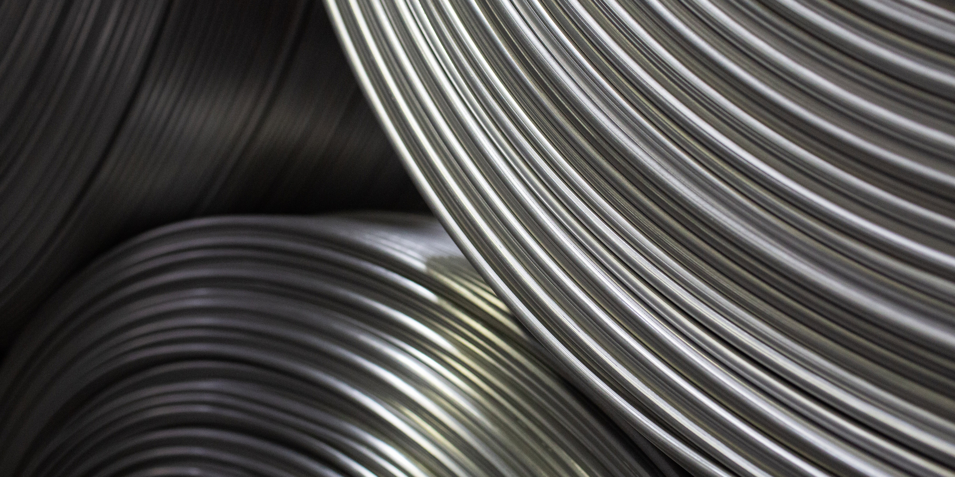 Close-up of coils of metal wire.