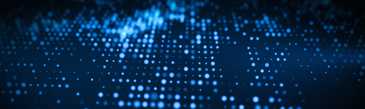 Medium angle of an abstract blue dot background.