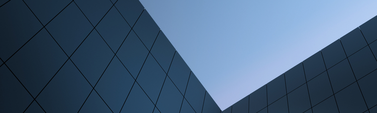 The Architecture design from blocks.Structure of modern metallic wall design with reflection. The concept of a modern building. 3D render.