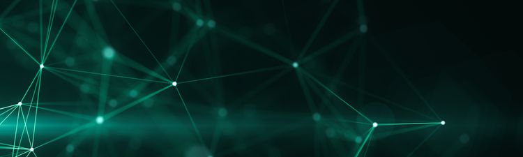 Digital Glowing Network Connections. Abstract Innovation Technology Background with Copy Space.