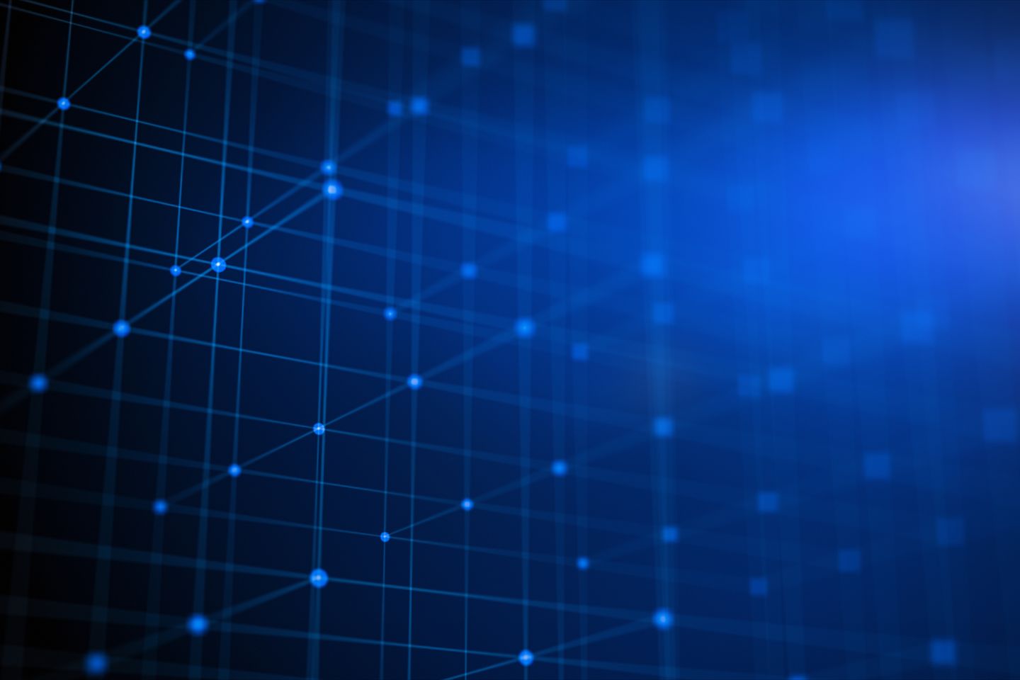 Medium angle of blue digital grid.
