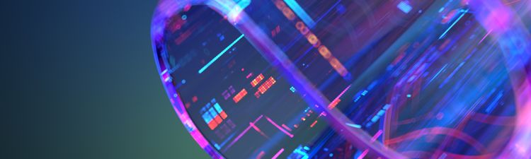 Close-up of abstract computer data code.