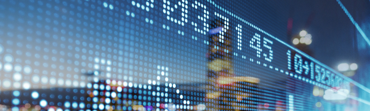 Stock market price display