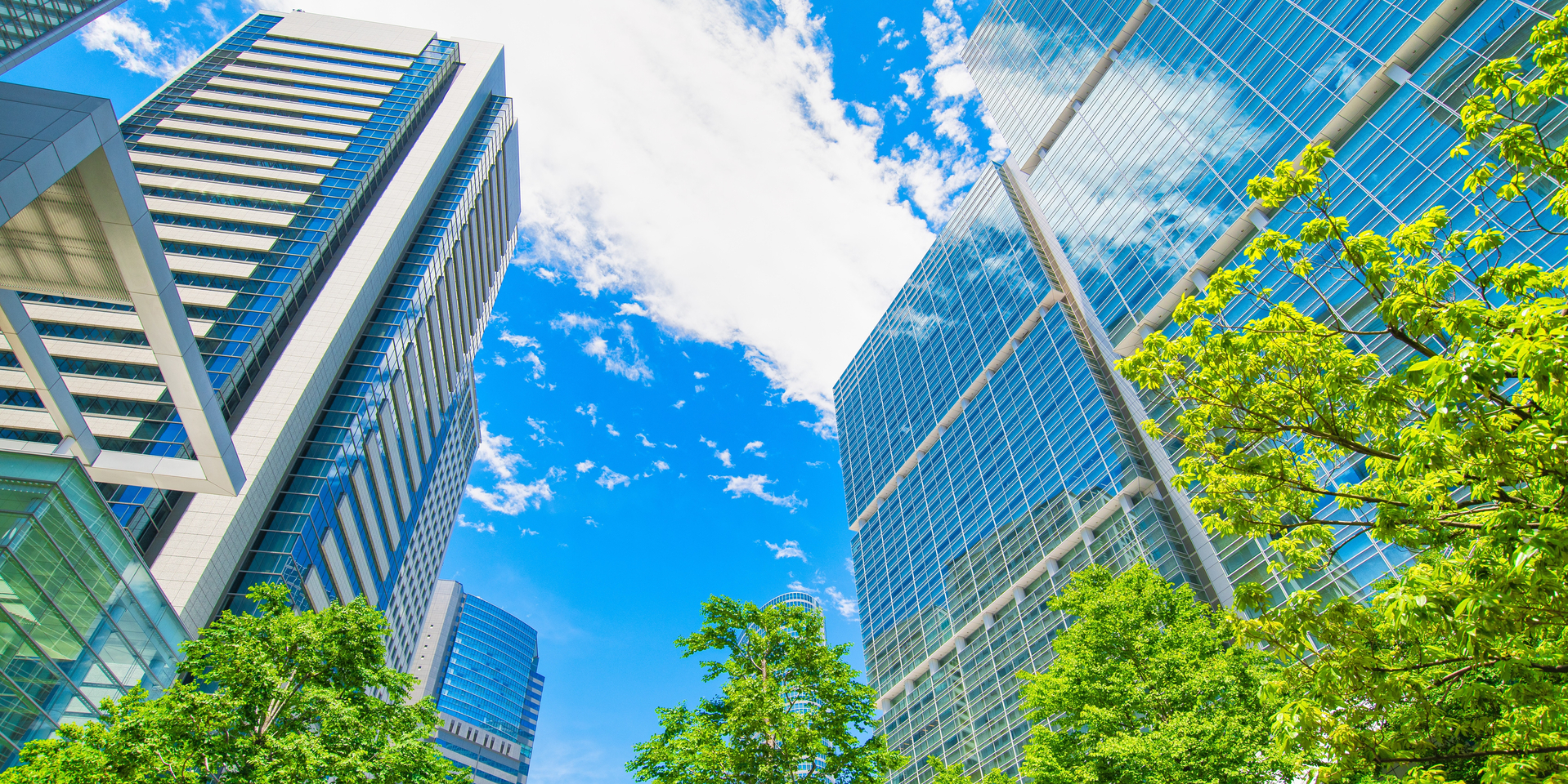 High-rise buildings and blue sky Shinagawa, Tokyo, Japan