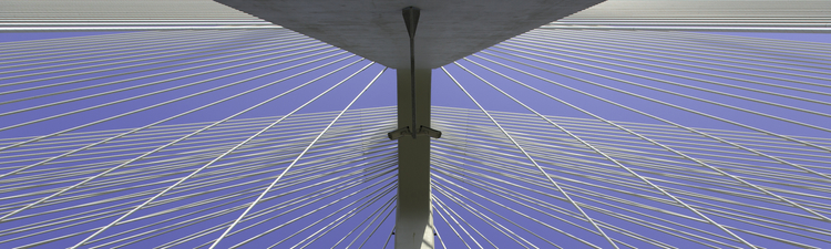 suspension bridge over river