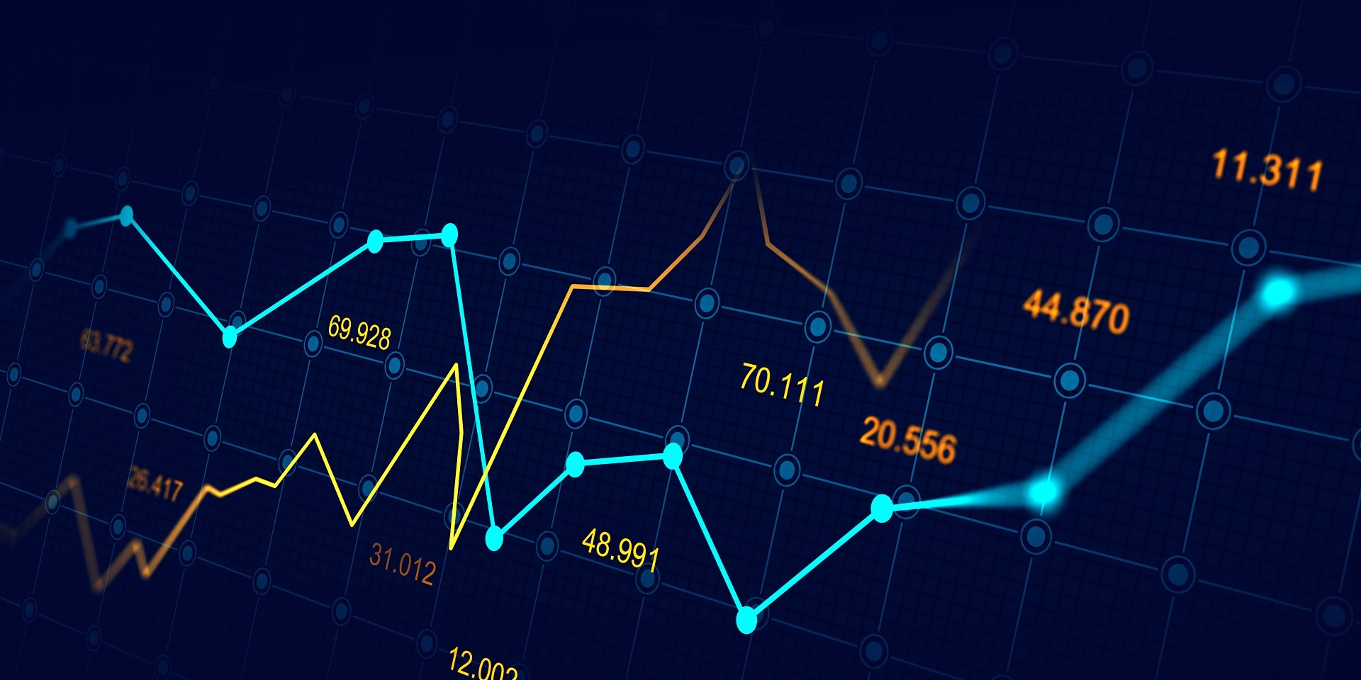 Stock market or forex trading graph in graphic concept suitable for financial investment or Economic trends business idea and all art work design. Abstract finance background