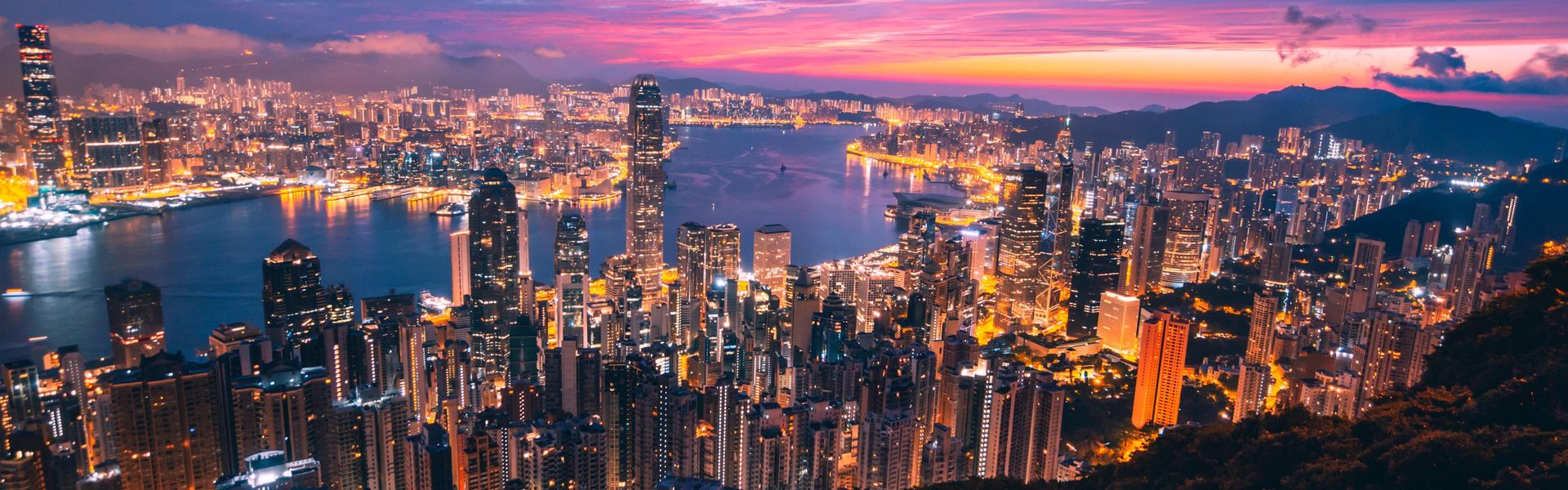 Honk Kong Skyline at dusk 