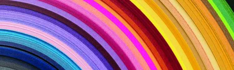 Colorful Paper Stacking in Curve Shape Full Frame Shot.