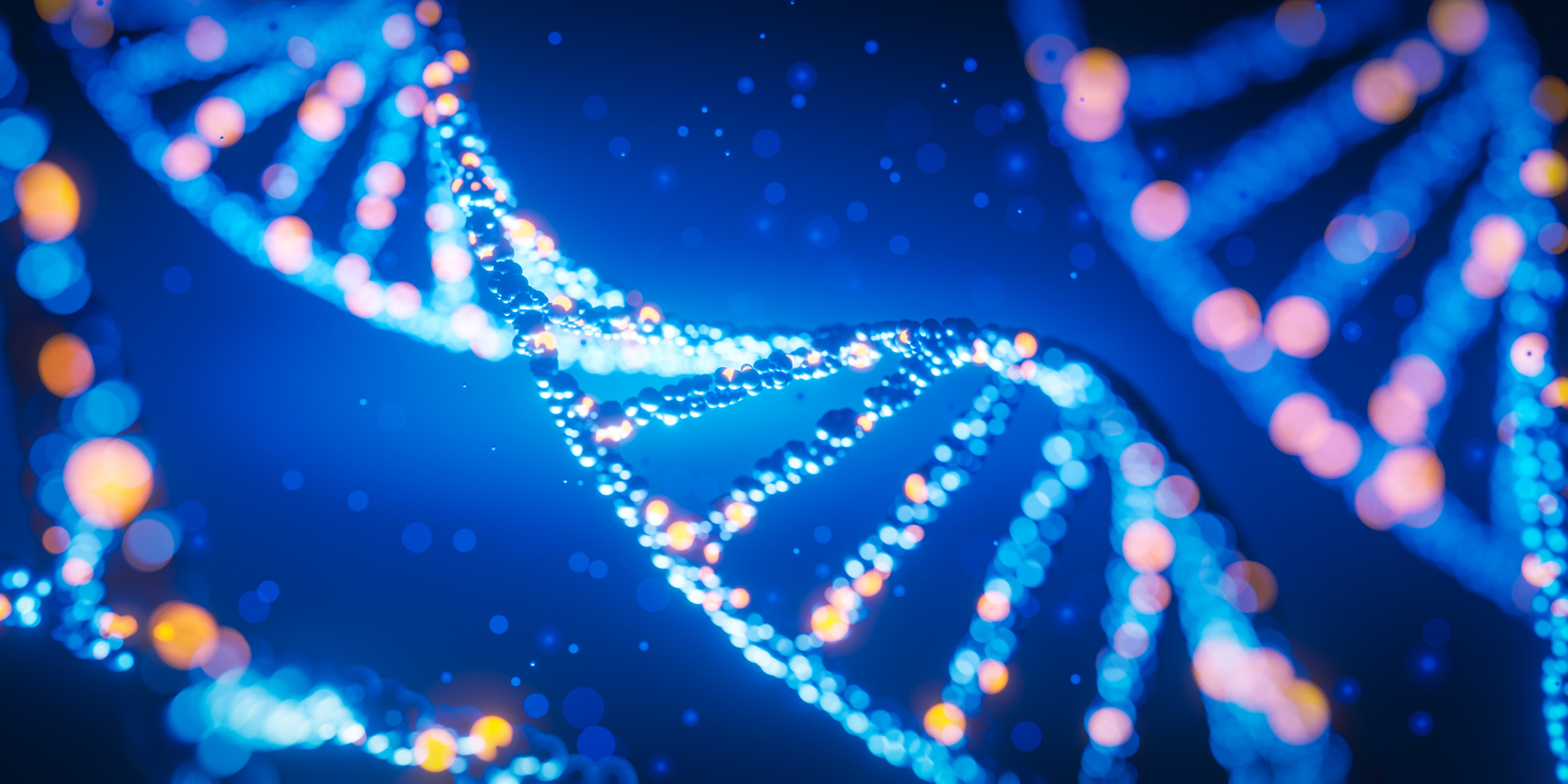 Molecule structure. Genetic engineering of the future. 3d illustration