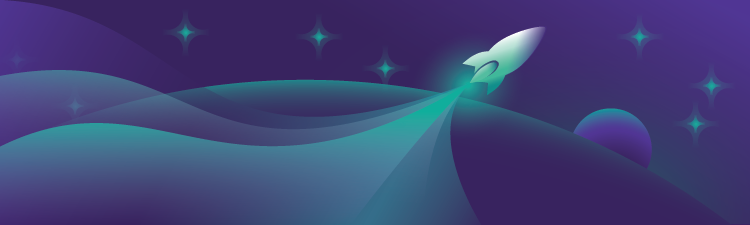 Growth Rocketship graphic
