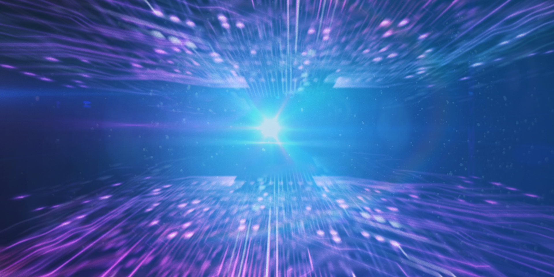 Close-up moving forward between circuit boards.