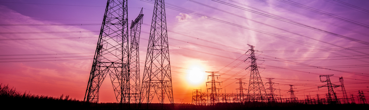The evening of the pylon outline