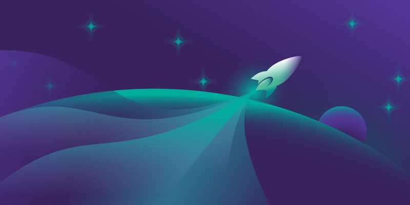 Growth Rocketship graphic