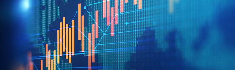 financial stock market graph illustration ,concept of business investment and stock future  trading.