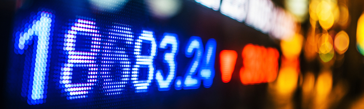 display stock market charts in a street