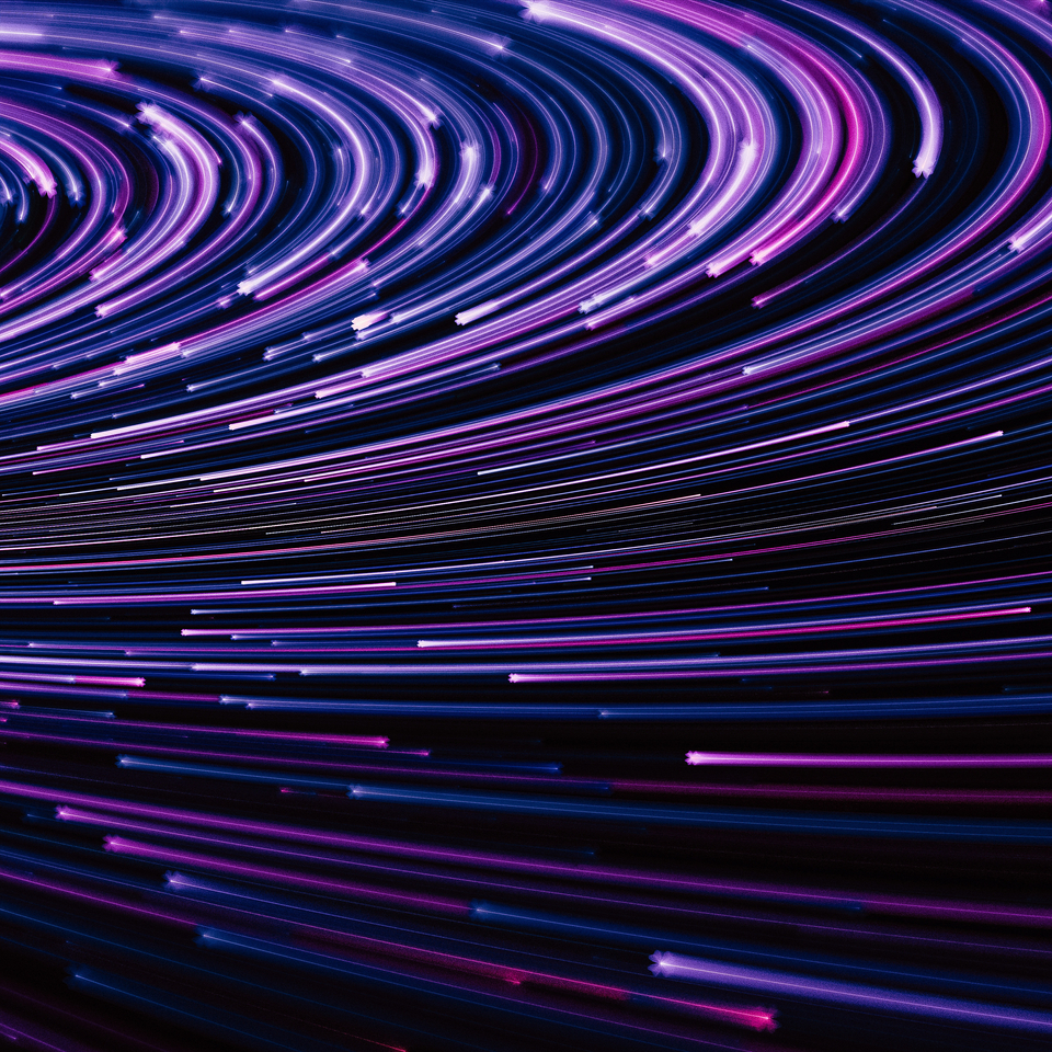 Internet telecommunications network bokeh light lines