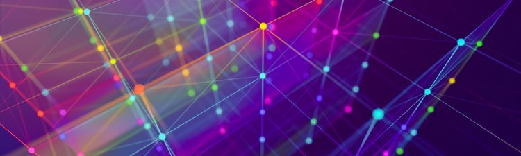 illustration Geometric abstract background with connected line and dots,Futuristic digital background for Business Science and technology