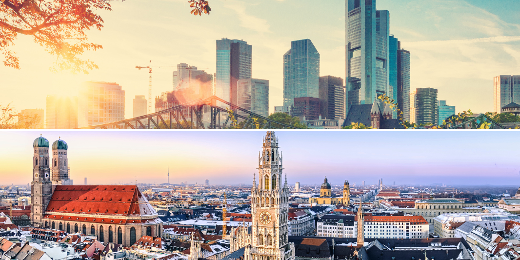 Composite_Frankfurt_Munich Skylines