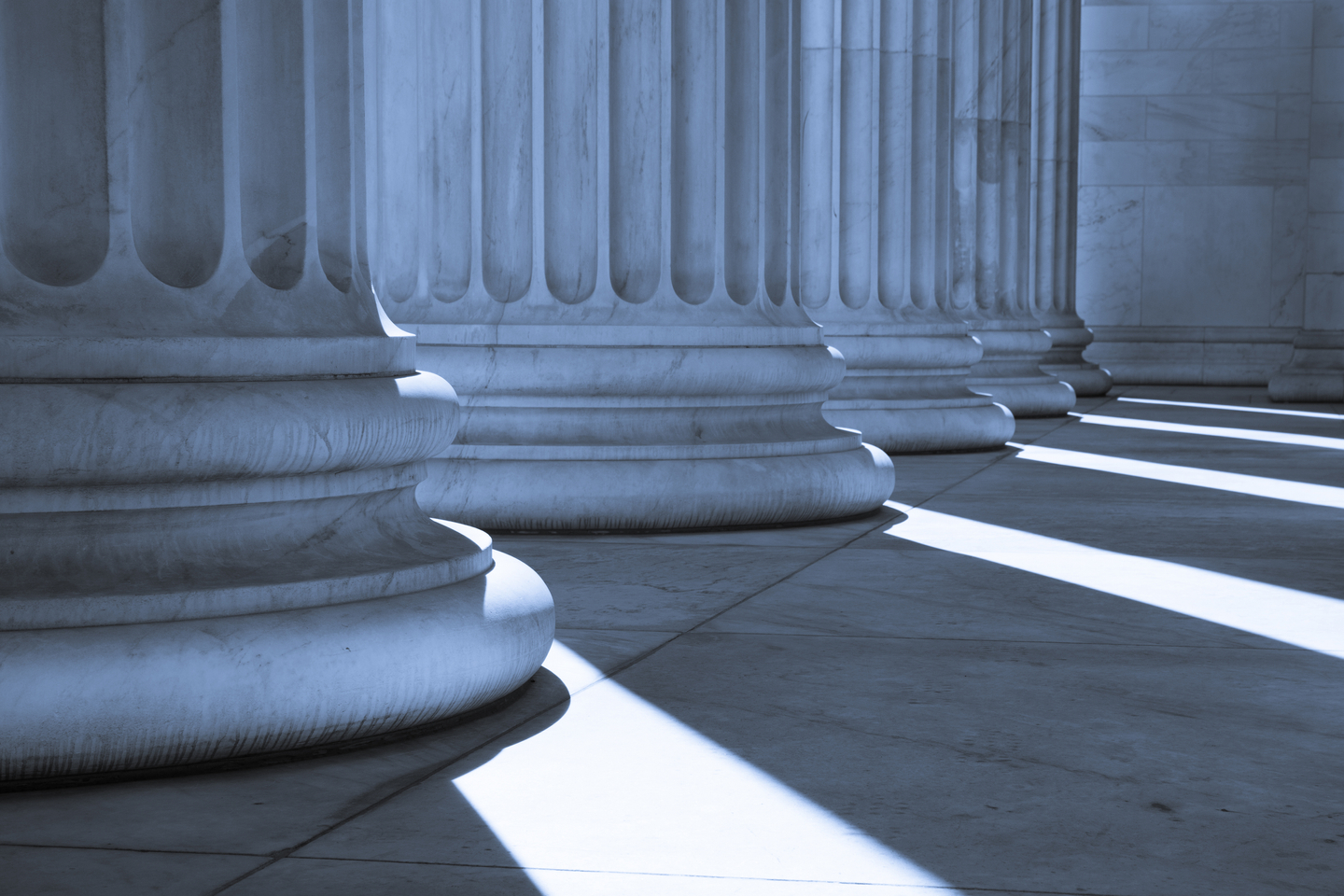 Marble Pillars Representing Legal, Financial, Strength and Stability Concepts