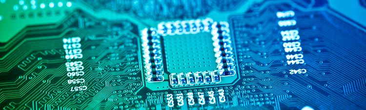 Close-up of central processing unit (CPU).