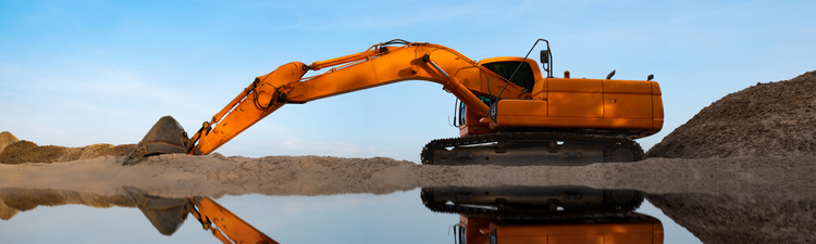 digger and reflection