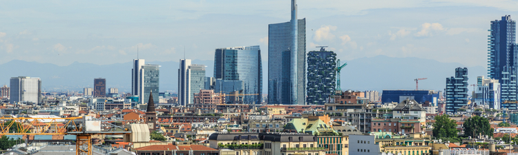 Milan new city view from above horizontal
